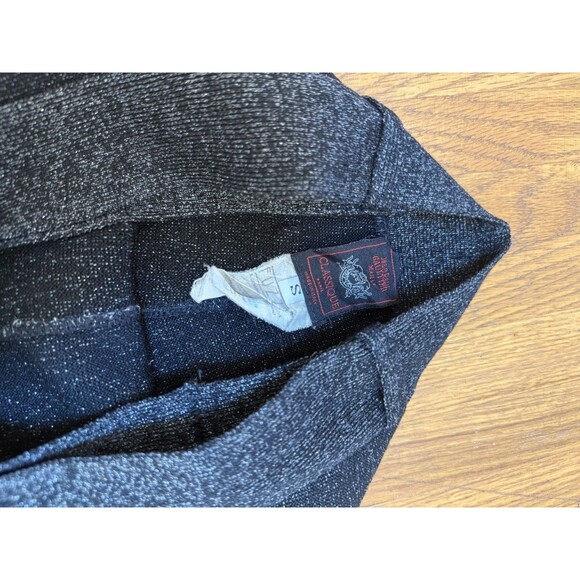 Jean Paul Gaultier Classique High Waist Belted Metallic Black Silver Pants Sz S - Picture 8 of 12